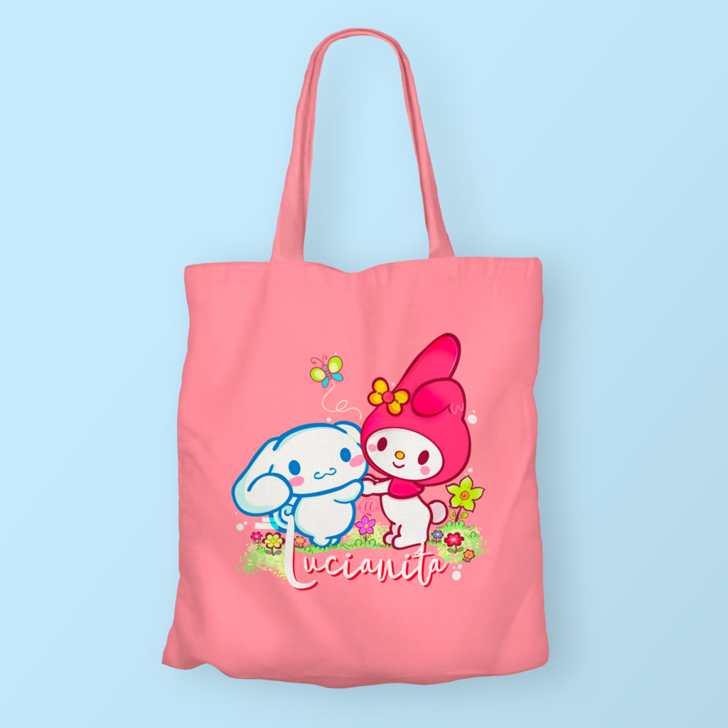 Totebags personalizadas Kawaii My Melody Cinnamoroll Guayaquil Ecuador